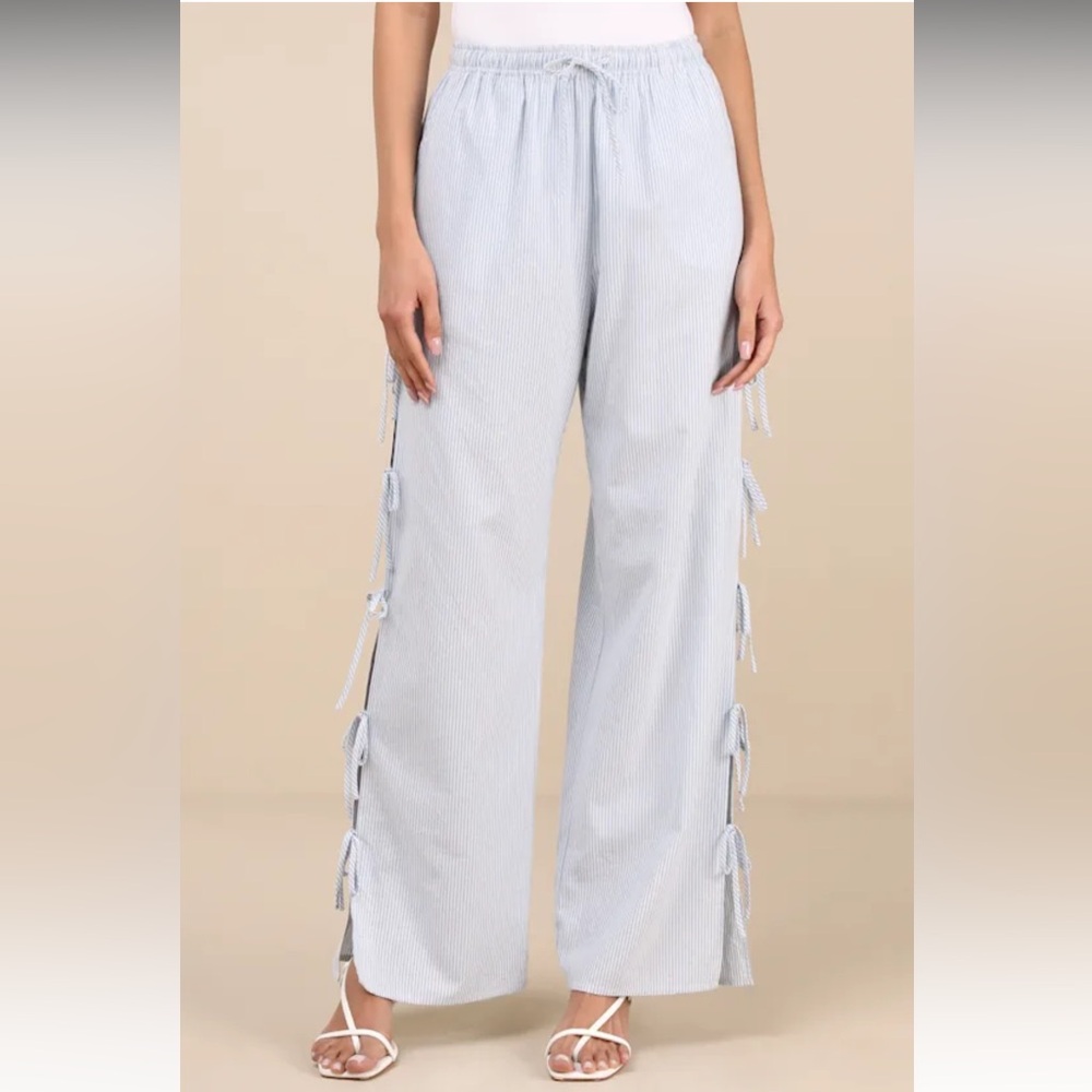 Striped Blue and White Pants